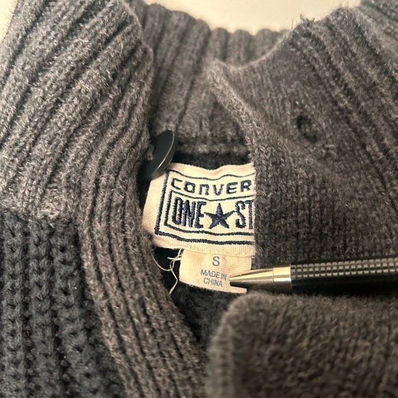 Vintage Converse Black Button Sweater Size Small - Picture 5 of 5